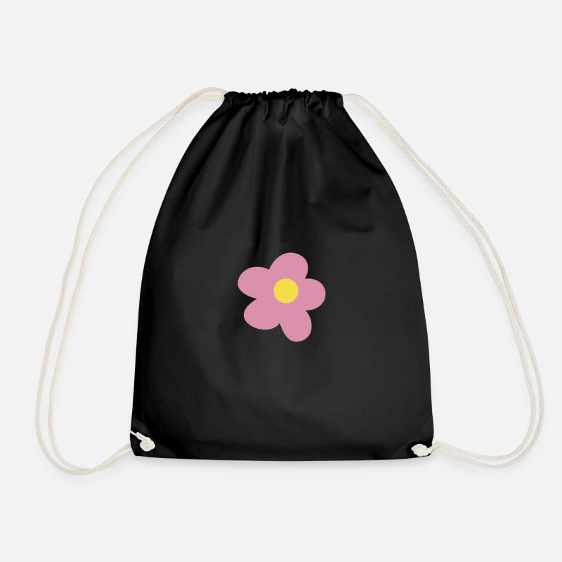 Kinder Comic - Blume - Turnbeutel - Schwarz