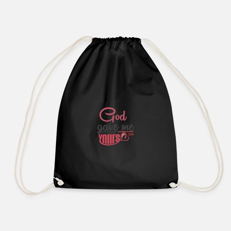 Gott gab mir deine Liebe - Turnbeutel - Schwarz