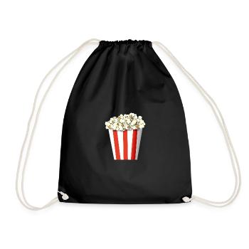 Popcorn - Drawstring Bag - black - Front
