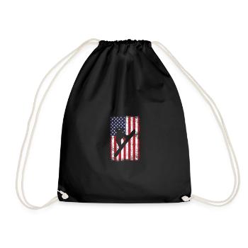us flag patriotique snowboard snowboard - Sac de sport léger - noir - Devant