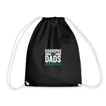 Les grands-pères sont des papas sans règles Drôle grand-père - Sac de sport léger - noir - Devant