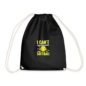 Funny Father's Day I Can't My Daughter Has - Drawstring Bag - black - Front