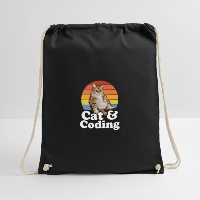 Cats And Coding Funny Coder Cat Lover Programming Turnbeutel