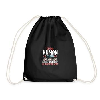 Tiny Human Crew Pediatric Nursing Crew Peds Nurse - Drawstring Bag - black - Front