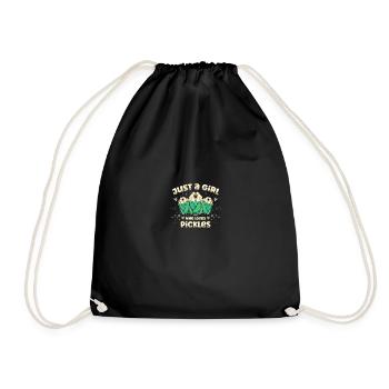 Pickle For Women Girls Pickles Dill Pickle - Drawstring Bag - black - Front