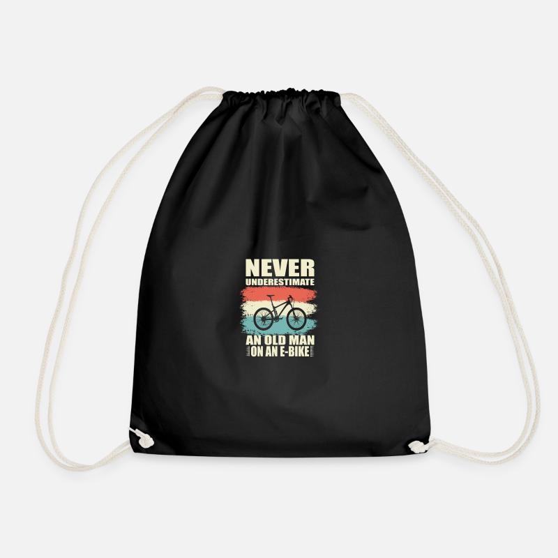 Funny Some Grandpas Take Naps Real Grandpas Go - Drawstring Bag - black