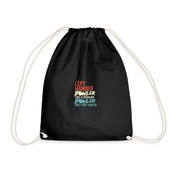 Gaucher comme un joueur de quilles régulier drôle - Sac de sport léger - noir - Devant