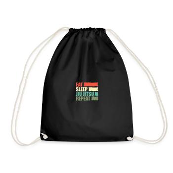 Manger Dormir Jiu Jitsu Répéter Jiu Jitsu Drôle BJJ - Sac de sport léger - noir - Devant