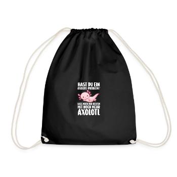 Axolotl - Drawstring Bag - black - Front