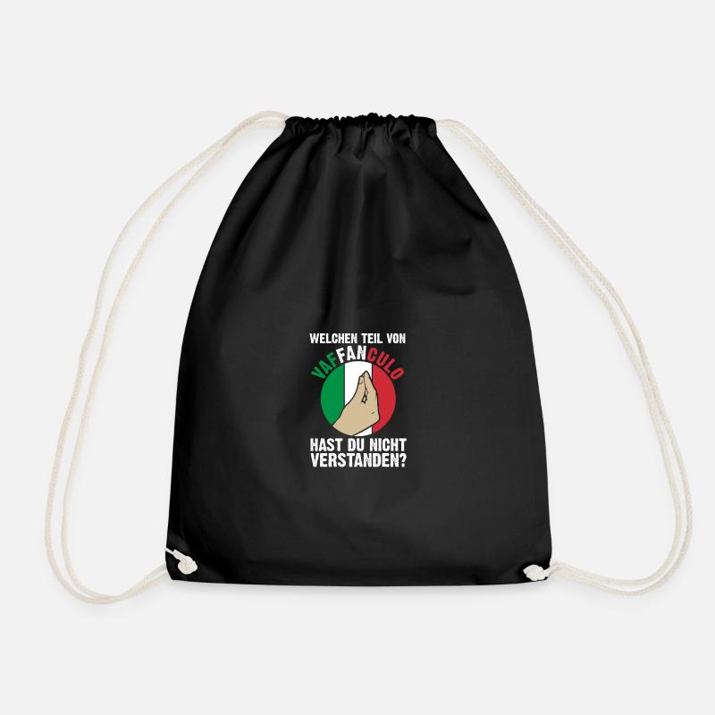 Italien Italiener Vaffanculo - Turnbeutel - Schwarz