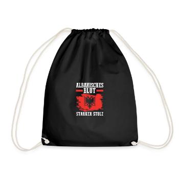 Albanians Albanian Albania - Drawstring Bag - black - Front