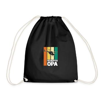 Grand-père Grand-père Pilote Hélicoptère Hélicoptère - Sac de sport léger - noir - Devant