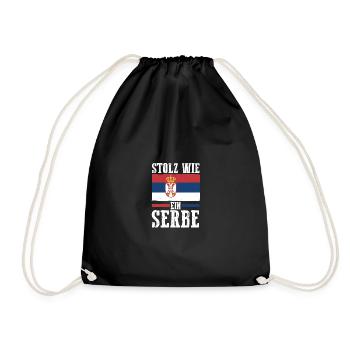 Serbe Serbe Serbie - Sac de sport léger - noir - Devant