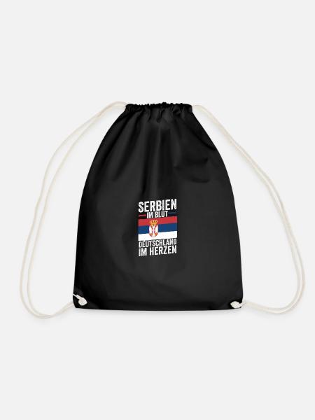 Serben Serbisch Deutschland Serbien - Turnbeutel - Schwarz