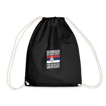 Serbe Serbe Serbie - Sac de sport léger - noir - Devant