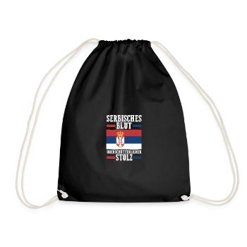 Serbe Serbe Serbie - Sac de sport léger - noir - Devant