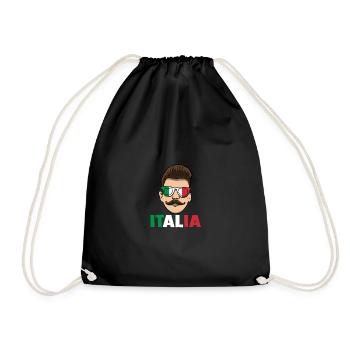 Italia Italian Italian Italy - Drawstring Bag - black - Front