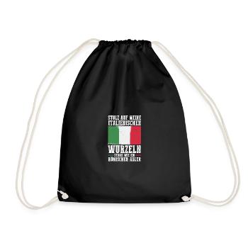 Italiener Rom Römer Italien - Turnbeutel - Schwarz - Vorne