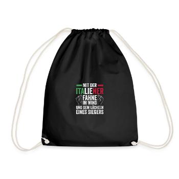Italiener Italien - Turnbeutel - Schwarz - Vorne