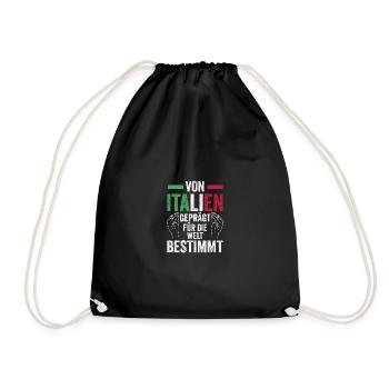 Italiener Italien - Turnbeutel - Schwarz - Vorne