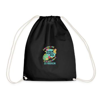 First Grade Elementary School 2024 Gift - Drawstring Bag - black - Front
