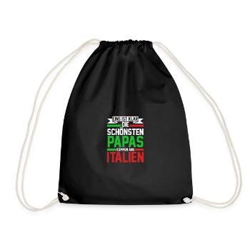 Italie Italien Papa Père Italien Italie - Sac de sport léger - noir - Devant