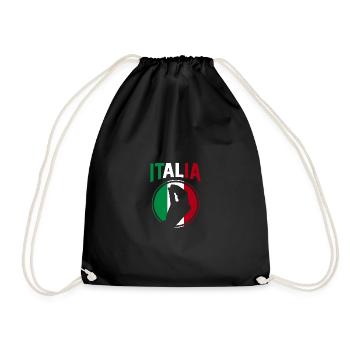 Italia Italian Italian Italy - Drawstring Bag - black - Front