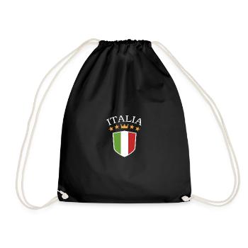 Italia Italian Italian Italy - Drawstring Bag - black - Front