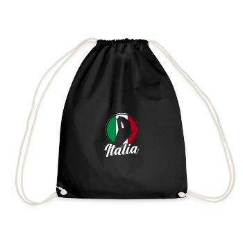 Italia Italian Italian Italy - Drawstring Bag - black - Front