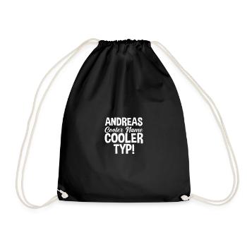 Vorname Andreas - Turnbeutel - Schwarz - Vorne