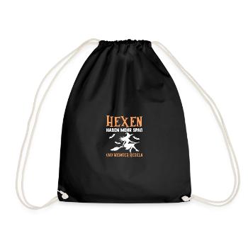 Sorcière Sorcière Balai Sorcière Costume Halloween - Sac de sport léger - noir - Devant