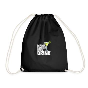 Mom Drink Celebrate Booze Mom - Drawstring Bag - black - Front