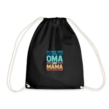 J’ai deux titres : Mamie et Maman - Sac de sport léger - noir - Devant