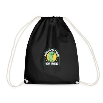 Gardener Cucumber Farmer Garden - Drawstring Bag - black - Front