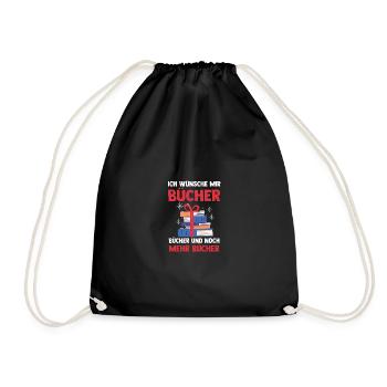 Père Noël Noël Livres de lecture - Sac de sport léger - noir - Devant