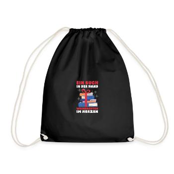 Père Noël Noël Livres de lecture - Sac de sport léger - noir - Devant