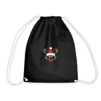 Père Noël Renne de Noël - Sac de sport léger - noir - Devant