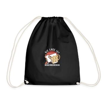 The location is drunken beer unicorn - Drawstring Bag - black - Front