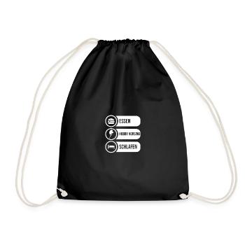 Hobby Horse Hobby Horsing - Drawstring Bag - black - Front