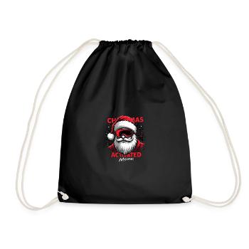 Santa Claus with ski goggles - Christmas Mode - Drawstring Bag - black - Front