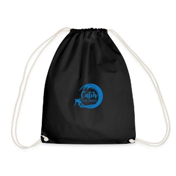 Catch the wave - Drawstring Bag - black - Front