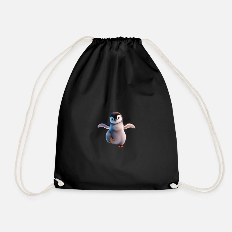 Ein fröhlich tanzender Pinguin - Turnbeutel - Schwarz