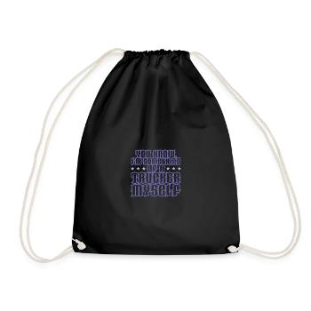 Camionneur drôle de dicton - Sac de sport léger - noir - Devant