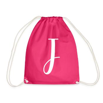 Calligraphie, initiale J - Sac de sport léger - fuchsia - Devant