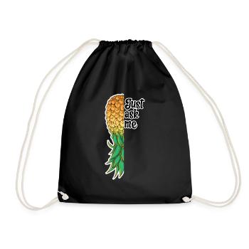 Upside Down Pineapple Swinger Just ask me Ananas - Turnbeutel - Schwarz - Vorne