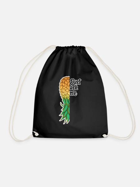 Upside Down Pineapple Swinger Just ask me Ananas - Turnbeutel - Schwarz