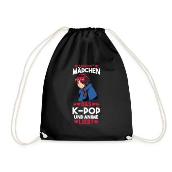 Manga Anime K-pop - Turnbeutel - Schwarz - Vorne