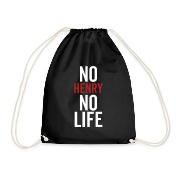 No Henry No Life - Drawstring Bag - black - Front