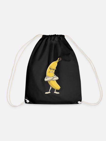 Banane - Turnbeutel - Schwarz