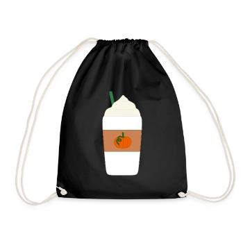 pumpkin spice latte - Drawstring Bag - black - Front